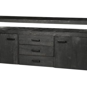Dressoir Norris 180 cm zwart mango hout