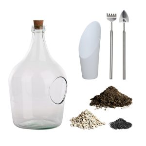 Esschert Design DHZ set open terrarium fles 3 liter.