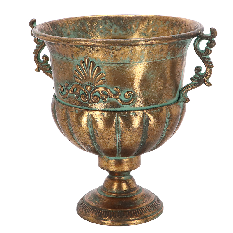 Esschert Design Aged Metal franse vaas hoogte 33 cm - Afbeelding 3