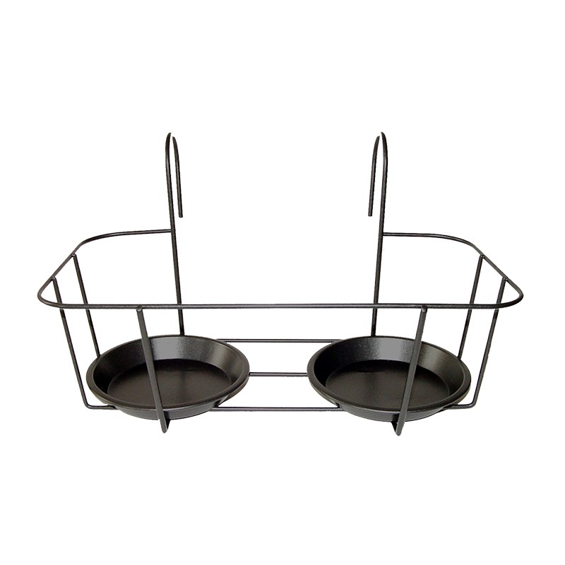 Esschert Design Balkonpothanger dubbel grijs - Afbeelding 2