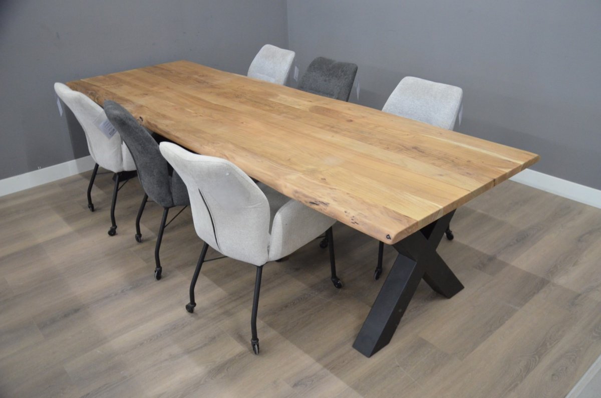Industriële acacia eettafel 300 cm – Industriële acacia eettafel 3 meter - Afbeelding 5