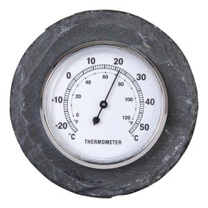 Esschert Design Leisteen thermometer rond