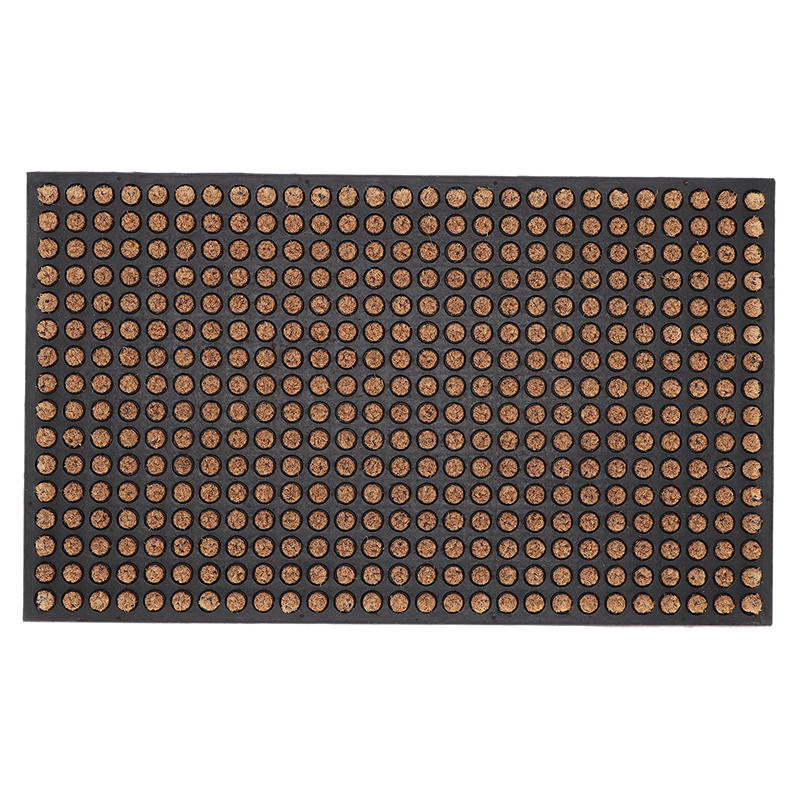 Esschert Design Deurmat rubber/kokos punten L