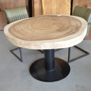 Suar boomstamtafel rond 120cm – verkocht