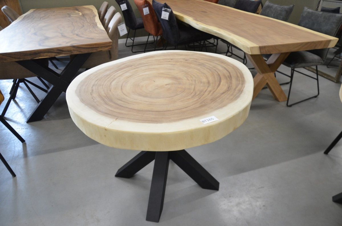 Ronde suar boomstamtafel 100 – 120 cm BT 165 - Afbeelding 3