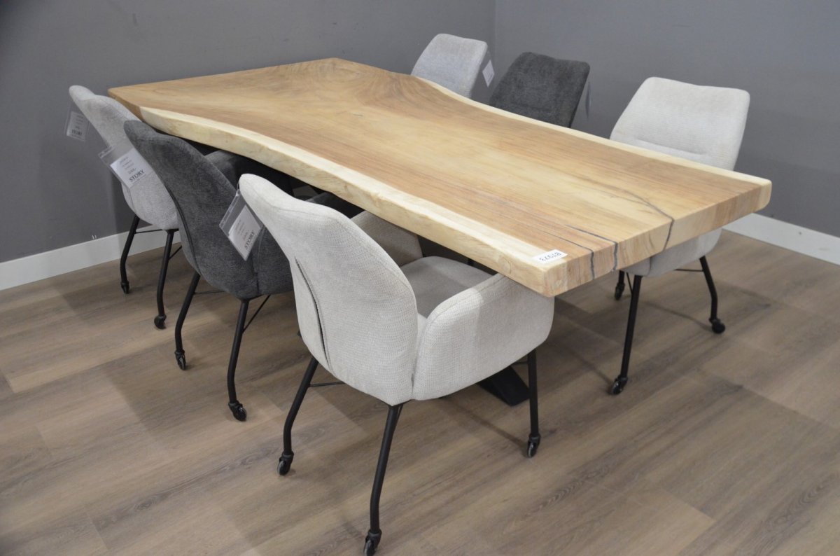 Suar boomstamtafel 250 cm – BT973 – 2,5 meter boomstamtafel - Afbeelding 6