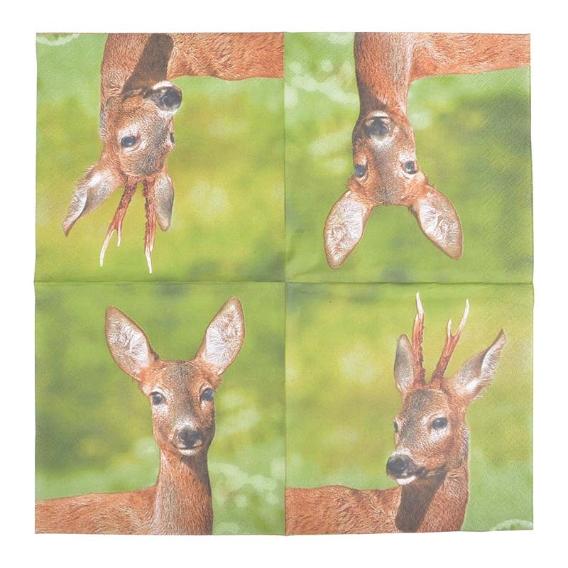 Esschert Design Papieren servetten ree 33 x 33 cm - Afbeelding 3