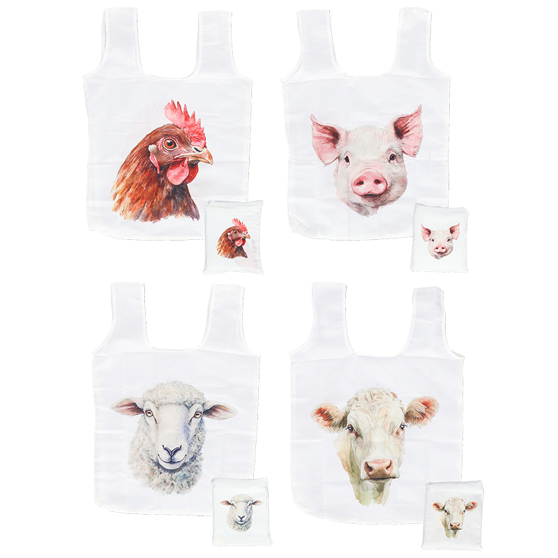 Esschert Design Opvouwbare tas aquarel boerderij keuze