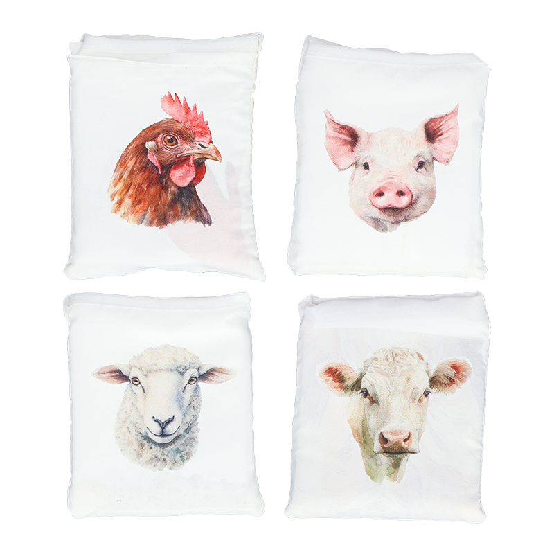 Esschert Design Opvouwbare tas aquarel boerderij keuze - Afbeelding 3