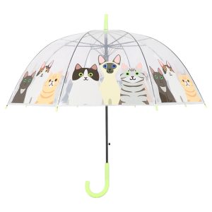 Esschert Design Paraplu transparant katten