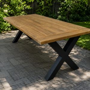 Teak tuintafel 240 cm – x poot – verkocht