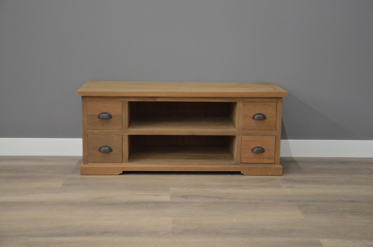 Teak tv meubel 120 cm - Afbeelding 2