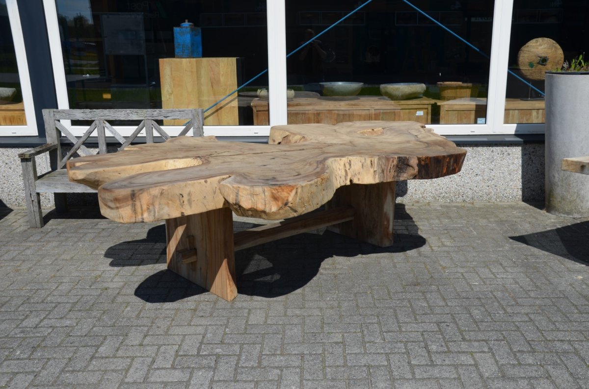 Ronde suar boomstamtafel xxl 200 – 300 cm - Afbeelding 5
