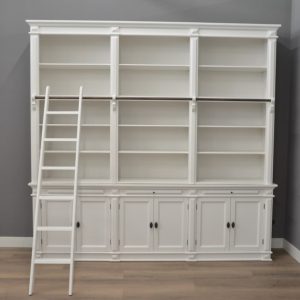 Witte boekenkast 250 cm