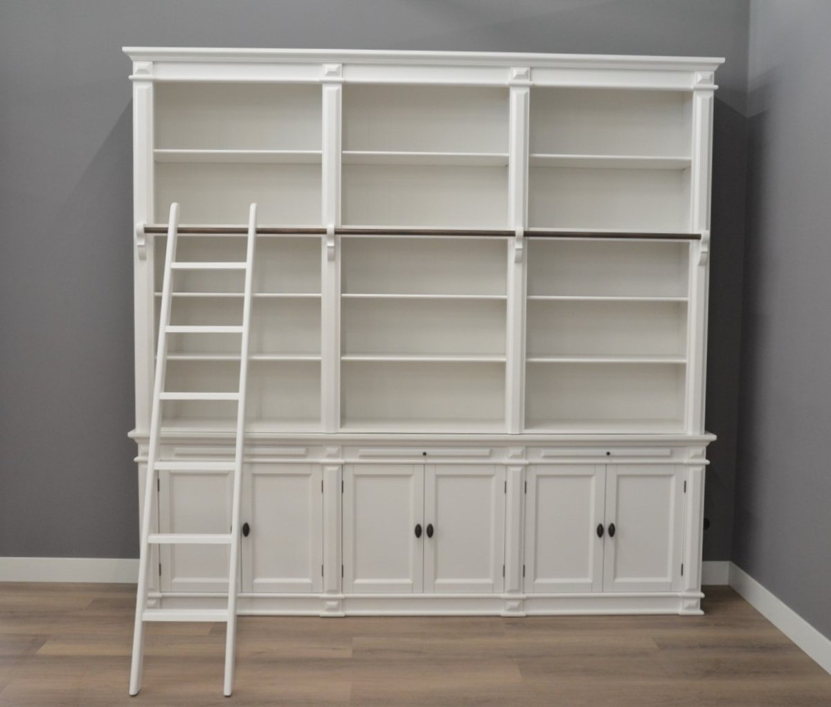 Witte boekenkast 250 cm