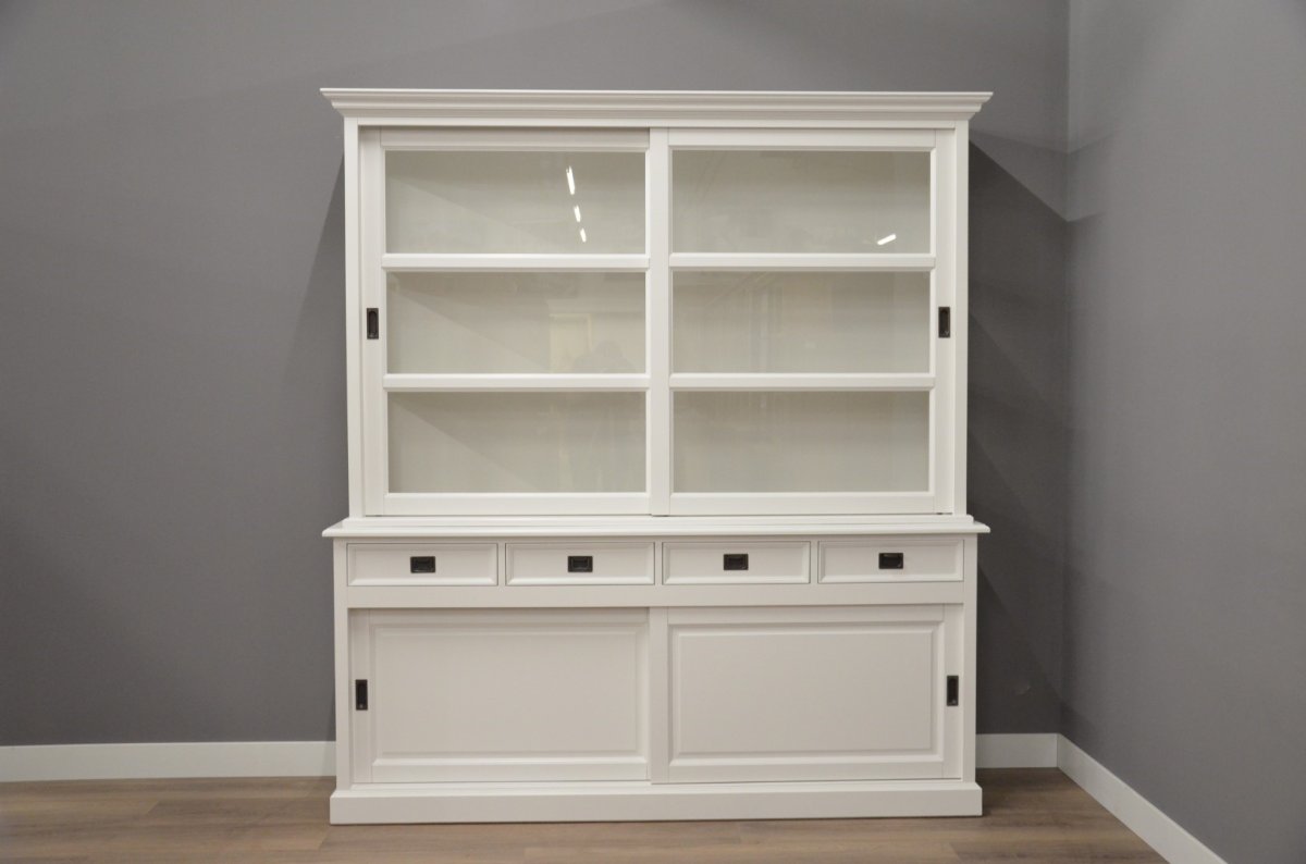 Witte buffetkast – winkelkast – vitrinekast - Afbeelding 3