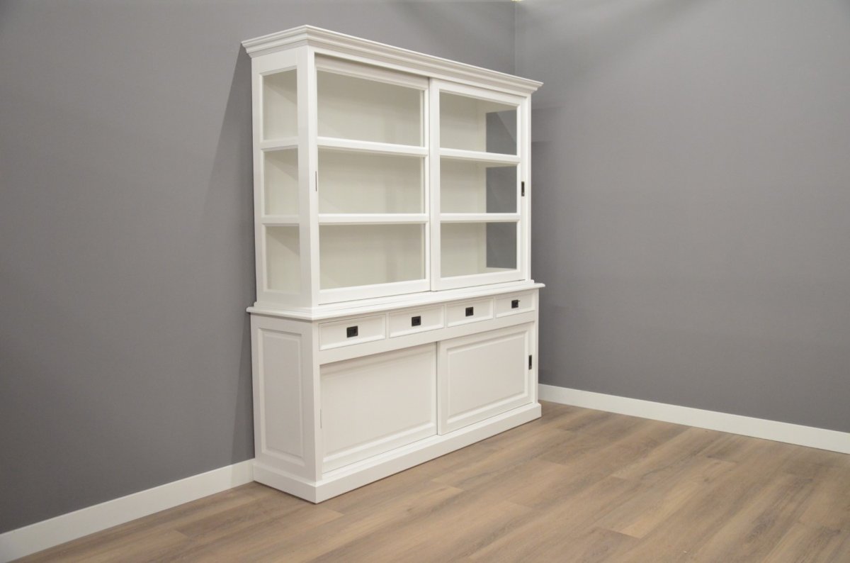 Witte buffetkast – winkelkast – vitrinekast - Afbeelding 4