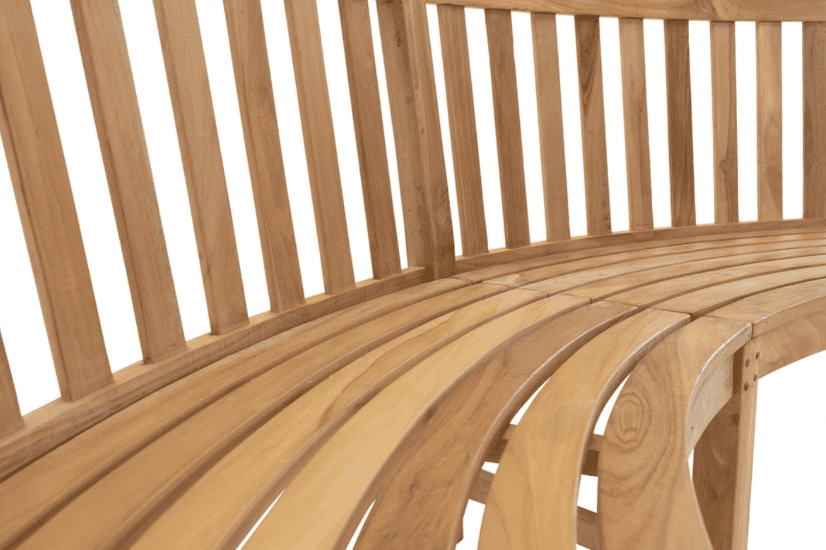 Bank teak rond 200 cm - Afbeelding 4