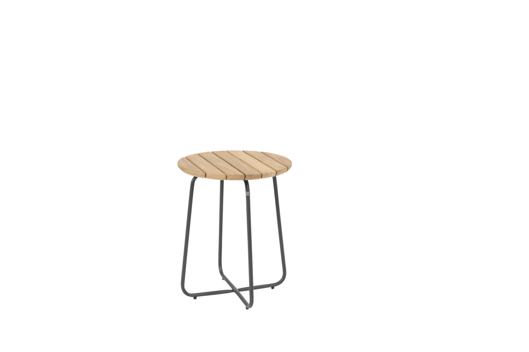 Bijzettafel Dali antraciet-teak – Ø45×55 cm - Afbeelding 2