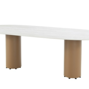 Colorado ovaal tafelblad keramisch travertin 240 x 105 cm