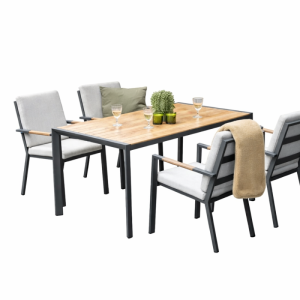 Dining tafel Felini 160 cm + Dining stoel Felini 5-dlg