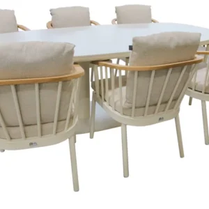 Dining tafel Melville Oyster 280 cm + Dining stoel Condor Oyster 10-dlg