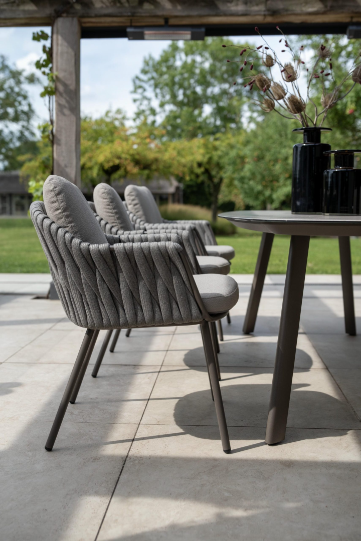Dining tafel Prado terre 240 cm + Dining stoel Cannes 8-dlg - Afbeelding 4