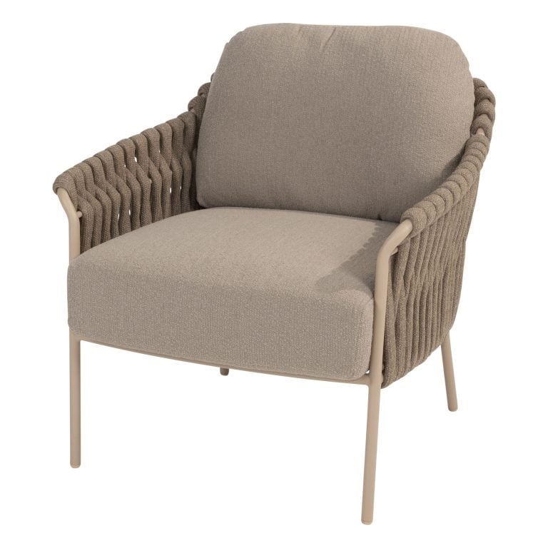 Low dining tafel Saba latte Ø130 cm + Low dining stoel Comino - Afbeelding 4