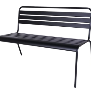 Tuinbank Max metaal 120cm Zwart