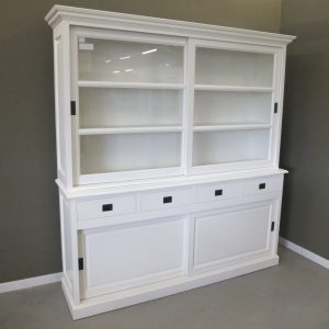 Witte buffetkast – winkelkast – vitrinekast