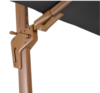Zweefparasol VirgoFlex Houtlook-Grijs 3×3 mtr - Afbeelding 3